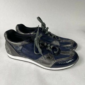Rachel Zoe Jeni - Snake - Metallic - Blue Grey Sneakers Size 7M